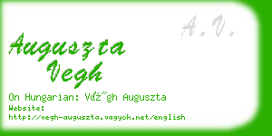 auguszta vegh business card